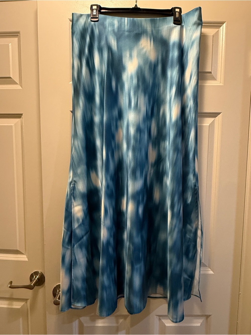 INC International Concepts Blue Tie-Dye Maxi Skirt
